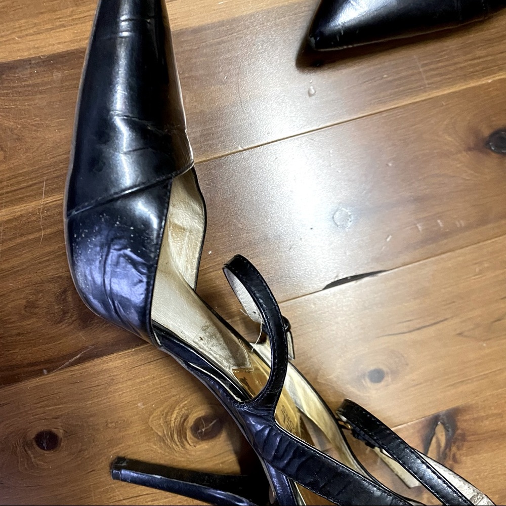 ISO MICHAEL blue strappy heels Sz 7.5
